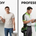 DIY homeowner versus professional licensed tradie comparison showing decision factors for Sydney plumbing electrical roofing repairs when to call tradie
