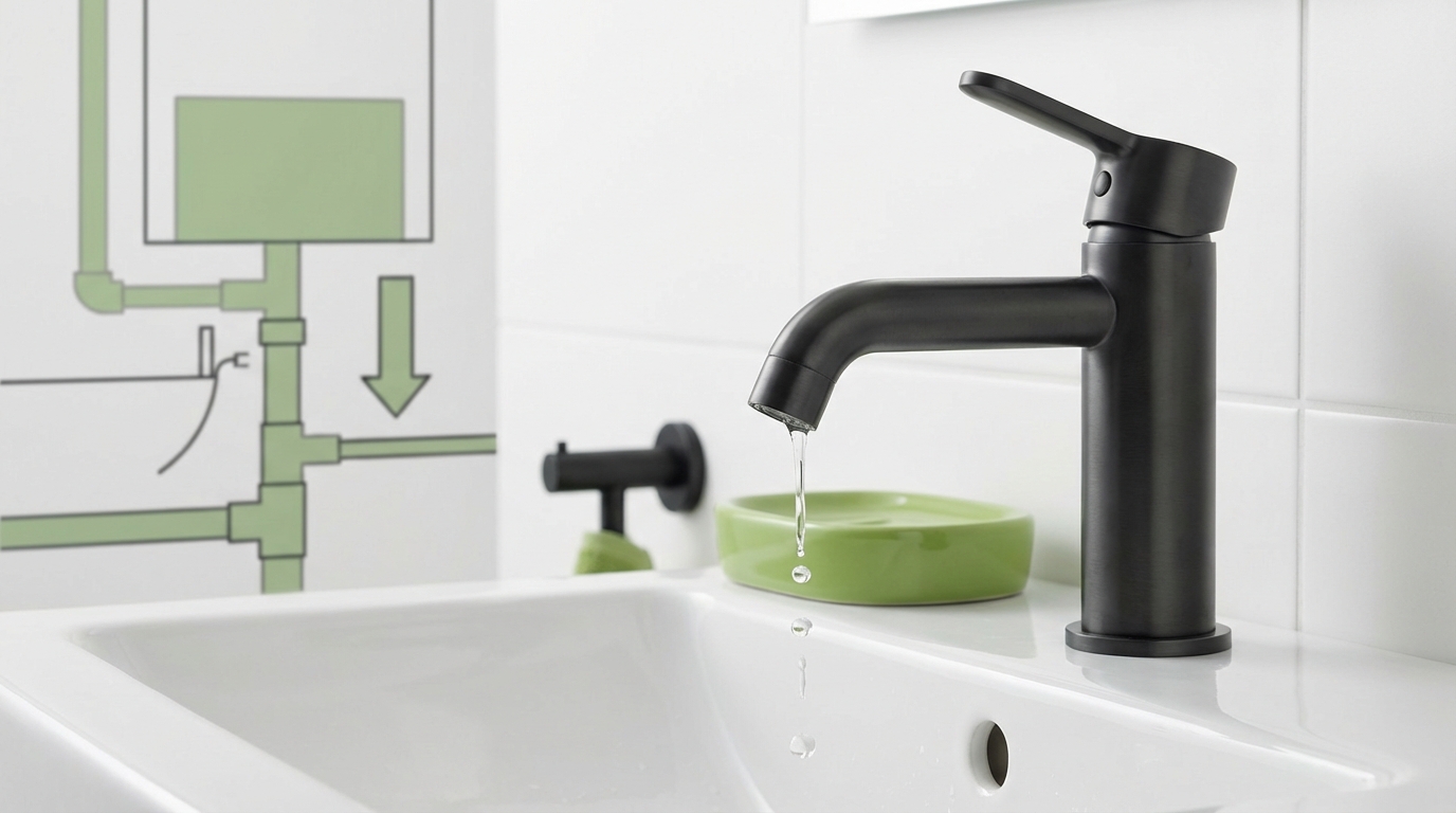Low water pressure Sydney: Modern residential tap with weak water flow representing common water pressure problems in Sydney homes