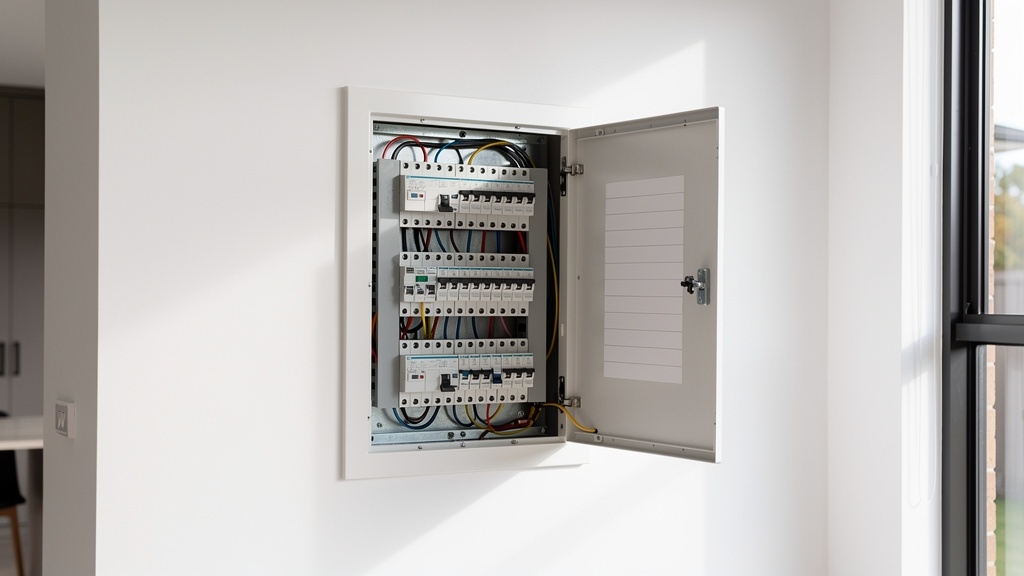 Emergency electrician Sydney — residential switchboard with circuit breakers in Australian home